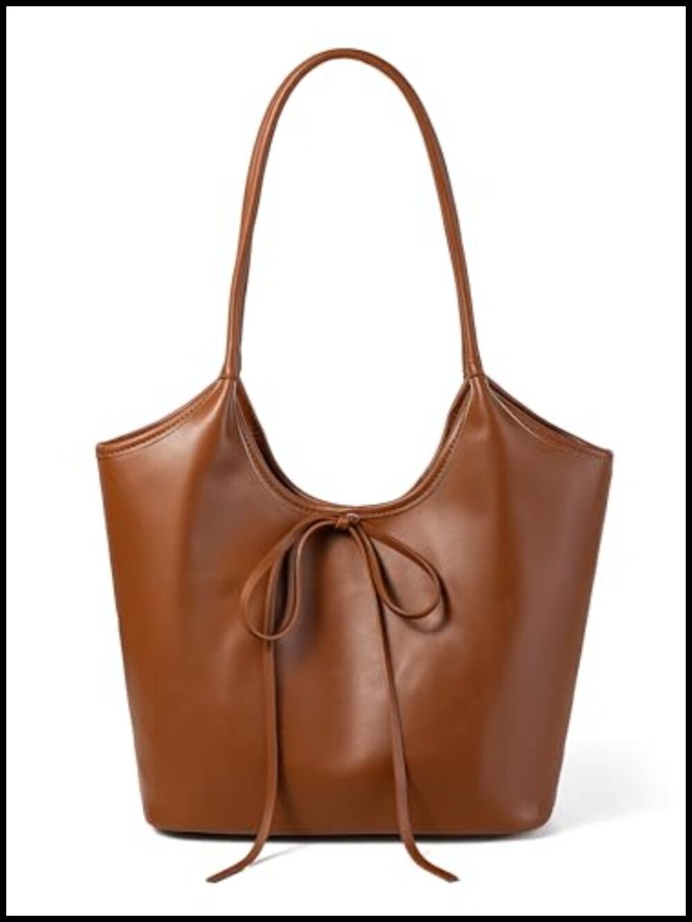Vintage French Bow Tote Bag Large Capacity Hobo Shoulder Bag Satchel Purse for